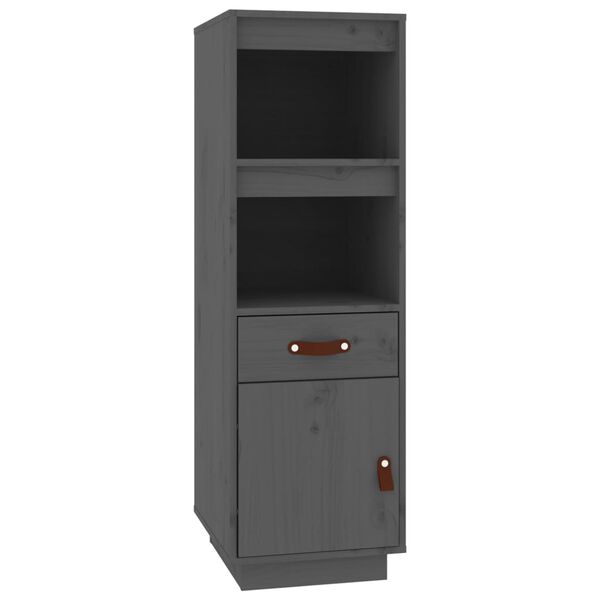 vidaXL Highboard Grau 34x40x108,5 cm Massivholz Kiefer