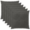 vidaXL Kissenbezug 6 pcs HEERLEN Dunkelgrau 65 x 65 cm Samt