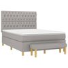 vidaXL Boxspringbett mit Matratze Hellgrau 140x190 cm Stoff