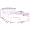 vidaXL Boxspringbett mit Matratze & LED Dunkelblau 140x220 cm Samt