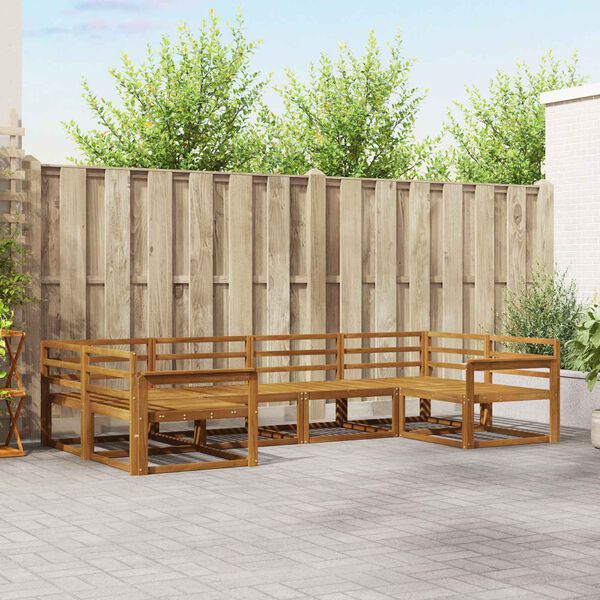 vidaXL Outdoor-Sofagarnitur 6 pcs Natur Massivholz Akazie