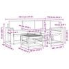 vidaXL Outdoor-Sofagarnitur mit Kissen 5 pcs Nat&uuml;rlich und Hellgrau