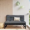 vidaXL Mittelsofa Schwarz 120x80 cm Massivholz Kiefer