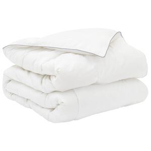 vidaXL Sommerdecke 135 x 220 cm Sommer 150 gsm Bambusfaser Wei&szlig;