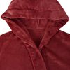 vidaXL Bademantel Hoodie Bordeauxrot XXL Flanell
