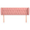 vidaXL Kopfteil mit Ohren Rosa 147x23x78/88 cm Samt