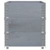 vidaXL Paletten-Aufsatzrahmen 3 Stk. Grau 100x50 cm Massivholz Kiefer