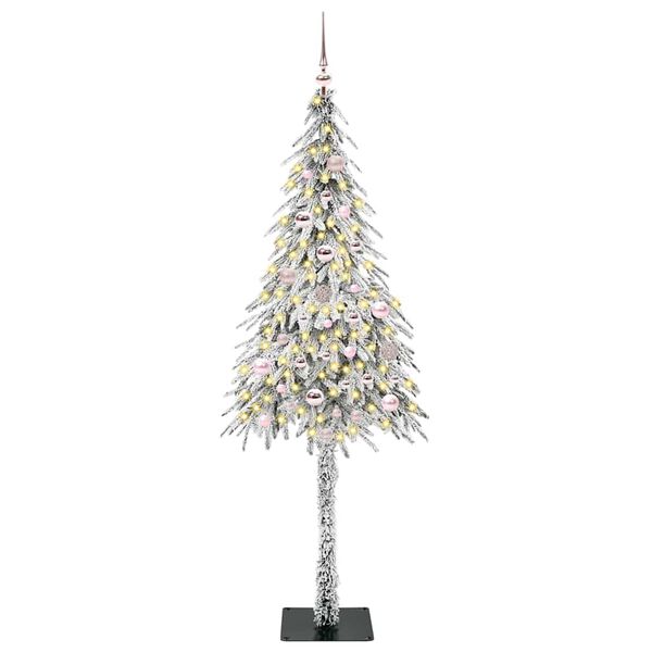 vidaXL Weihnachtsbaum mit 150 LEDs Weiß 150 cm PE und Stahl