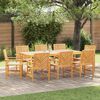 vidaXL Garten Essgruppe 9 pcs Braun Akazie Massivholz