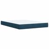vidaXL Boxspringbett mit Matratze Dunkelblau 160x200 cm Samt