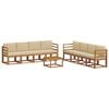 vidaXL Outdoor-Sofagarnitur 9 Stk. Natur und Beige