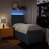 vidaXL Boxspringbett mit Matratze Blau 80x200 cm Stoff