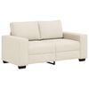 vidaXL Sofa 2 pcs Beige Leinenmischgewebe