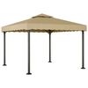 vidaXL Pavillon Taupe 3x3 m Aluminium und Stahl