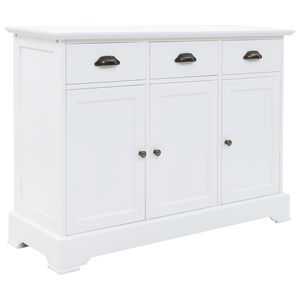 vidaXL Sideboard mit 3 T&uuml;ren MDF und Kiefernholz 105x35x77,5 cm