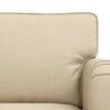 vidaXL Sofa 140cm 2 pcs Creme Metall