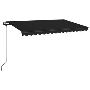 vidaXL Automatische Markise mit LED & Windsensor 400x350 cm Anthrazit
