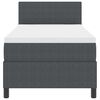 vidaXL Boxspringbett Dunkelgrau und Wei&szlig; 90 x 200 cm Cordstoff