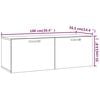 vidaXL Wandschrank Wei&szlig; 100x36,5x35 cm Holzwerkstoff