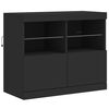 vidaXL Sideboard mit LED-Leuchten Schwarz 81x37x67 cm