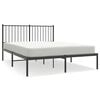 vidaXL Bettgestell mit Kopfteil Metall Schwarz 140x190 cm