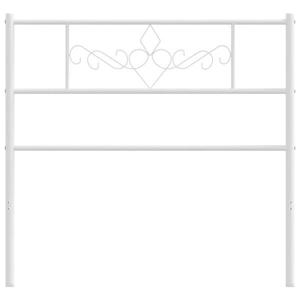 vidaXL Kopfteil Metall Wei&szlig; 75 cm