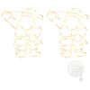 vidaXL Weihnachtsbeleuchtung Weihnachtsmann-Silhouette 2 Stk. 35 LEDs