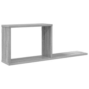 vidaXL Schweberegale Sonoma-Grau 80 x 15 x 30 cm Holzwerkstoff