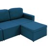 vidaXL Modulares 3-Sitzer-Schlafsofa Blau Stoff