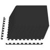 vidaXL Pool Bodenschutzmatte 12 pcs Schwarz 4,32 m&sup2; EVA-Schaum