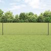 vidaXL Zaun mit Pfosten Grau 0,6 x 25 m Stahl und PVC
