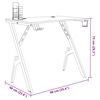 vidaXL Gaming-Schreibtisch mit Y-Gestell Schwarz 90x60x75 cm