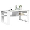 vidaXL Couchtisch mit Speicher Wei&szlig; 96 x 54 x 44 cm Holzwerkstoff