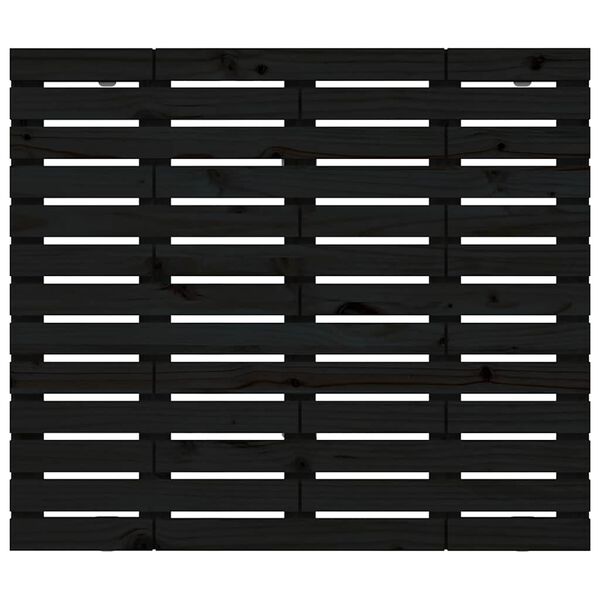 vidaXL Wand-Kopfteil Schwarz 96x3x91,5 cm Massivholz Kiefer