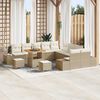 vidaXL Garten-Sofa-Set mit Kissen mit Speicher 13 pcs Beige und Creme