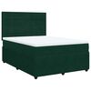 vidaXL Boxspringbett mit Matratze Dunkelgr&uuml;n 140x190 cm Samt