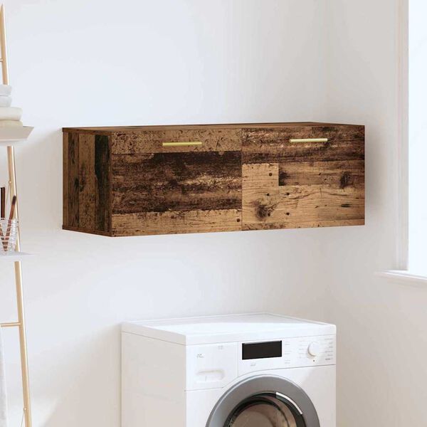 vidaXL Wandschrank Altholz 100 x 36,5 x 35 cm Holzwerkstoff