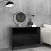 vidaXL Sideboard Schwarz 102x35x70 cm Holzwerkstoff
