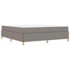 vidaXL Bettrahmen mit Matratze Taupe 180 x 200 cm Stoff