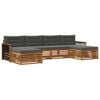 vidaXL Outdoor-Sofagarnitur 6 stk. Natur und Anthrazit