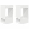 vidaXL Beistelltisch 2 pcs Wei&szlig; 30 x 30 x 56 cm Holzwerkstoff