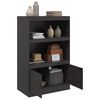 vidaXL Sideboard Schwarz 67x39x107 cm Stahl