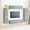 vidaXL TV-Schrankset 8 pcs Beton Grau Holzwerkstoff