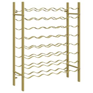 vidaXL Weinregal f&uuml;r 48 Flaschen Golden Metall