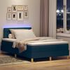 vidaXL LED Boxspringbett mit Matratze mit LED Blau 120 x 200 cm Stoff