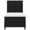vidaXL Boxspringbett mit Kopfteil Schwarz 90 x 200 cm Samt