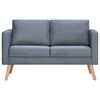 vidaXL Sofa 2-Sitzer Stoff Dunkelgrau