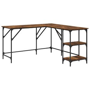 vidaXL Schreibtisch R&auml;uchereiche 139x139x75 cm Holzwerkstoff
