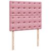 vidaXL Boxspringbett mit Matratze Rosa 120x200 cm Samt