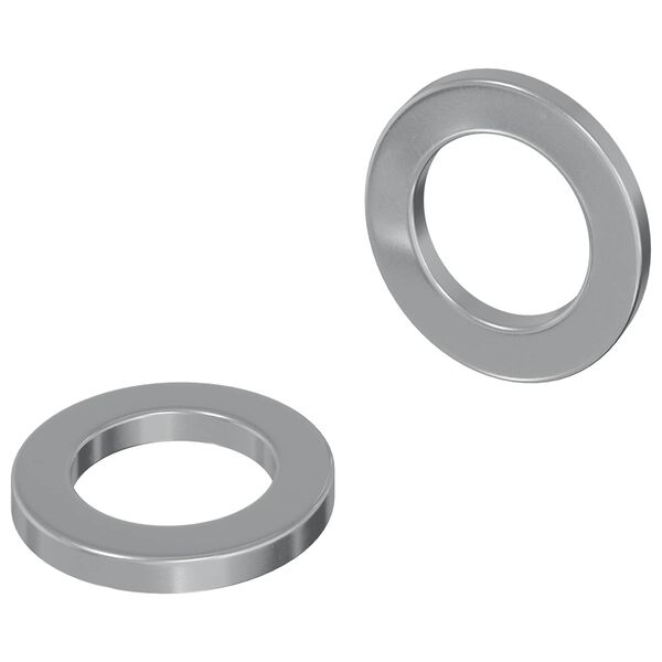vidaXL Unterlegscheiben 2 pcs Silber 10 x 10 x 1,2 mm Stahl